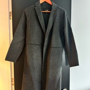 Maje Coat long wool blend gray size 38